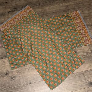 Ralph Lauren Village Mews Green Orange Patterned king size pillowcases set of 2
